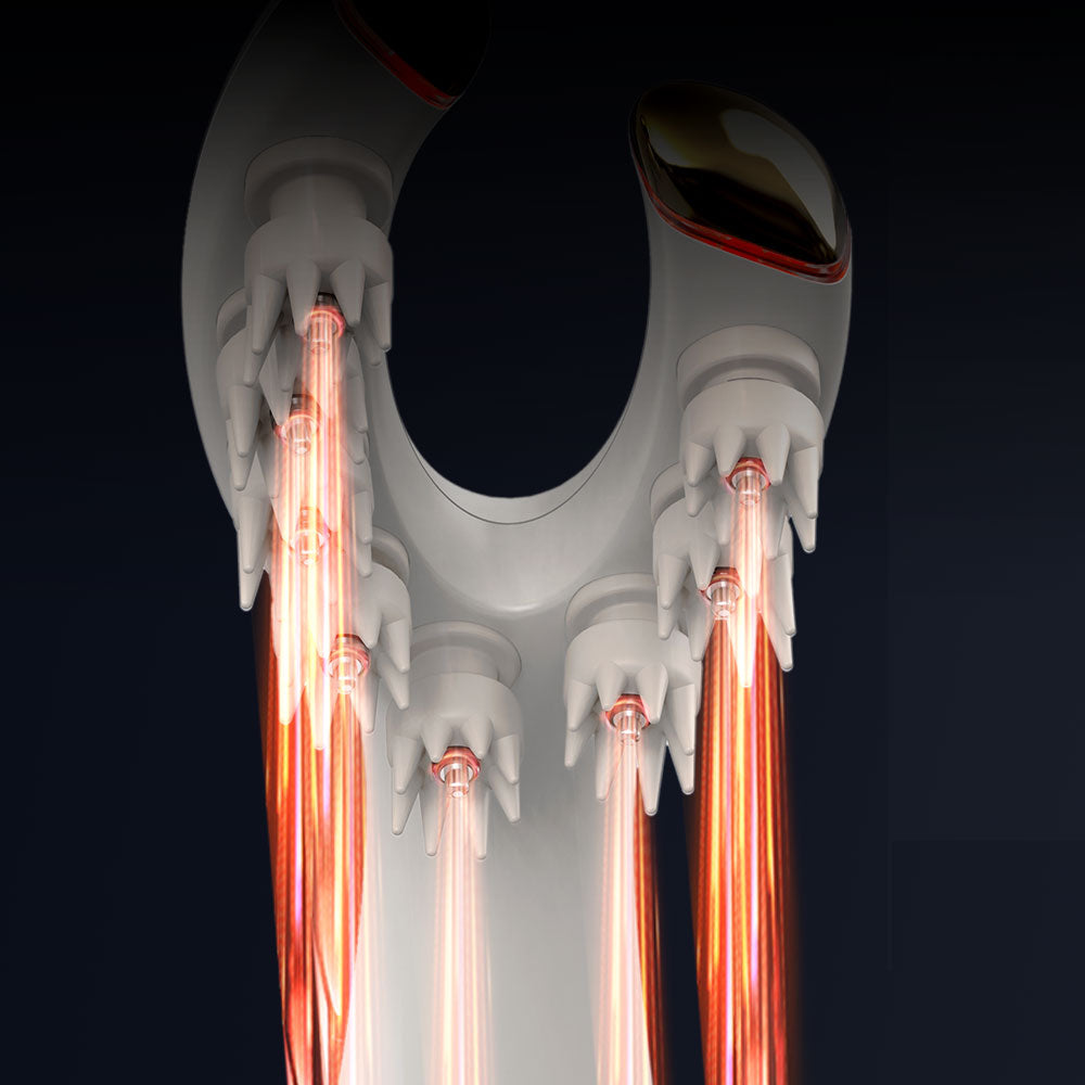 جهاز تدليك فروة الرأس بالأشعة الحمراء - يُعزز الدورة الدموية ويُحفز إنبات الشعر - يُقوي بصيلات الشعر ويُقلل التساقط - يُقلل التوتر ويساعد على الاسترخاء - نتائج ملحوظة خلال 20 جلسة